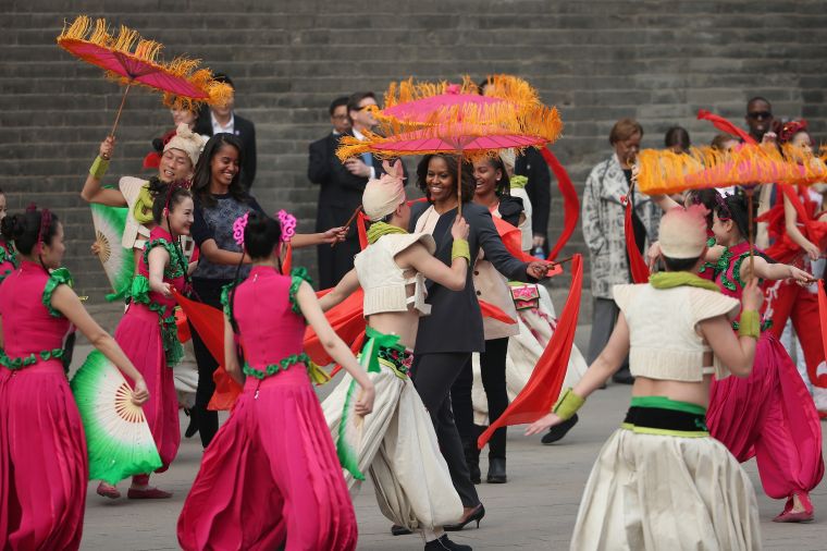 First Lady Michelle Obama, Malia and Sasha Obama Visit China