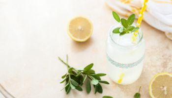 Fresh lemonade in jar